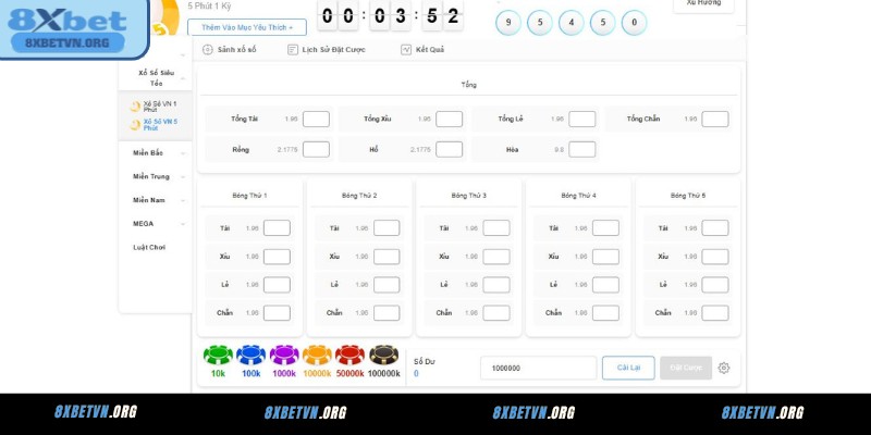 Bí quyết đặt cược xổ số siêu tốc 8XBET tăng cơ hội trúng lớn