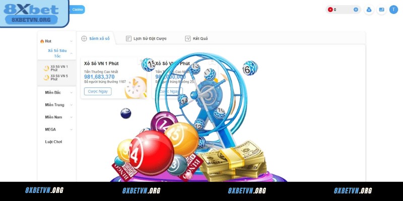 Luật chơi cơ bản của xổ số siêu tốc tại 8XBET